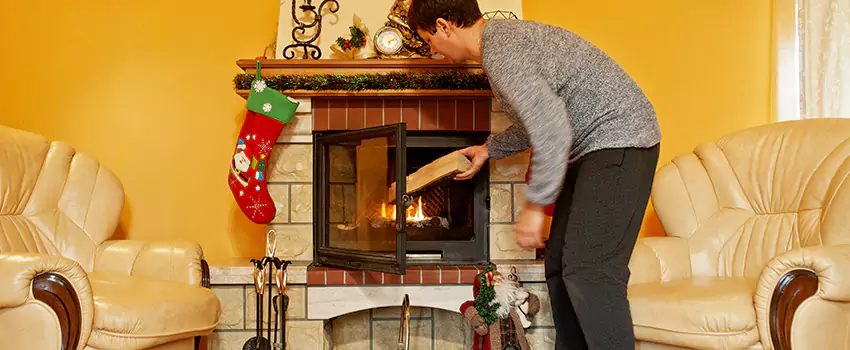 Rusted Metal Fireplace Restoration in Charleston, Illinois
